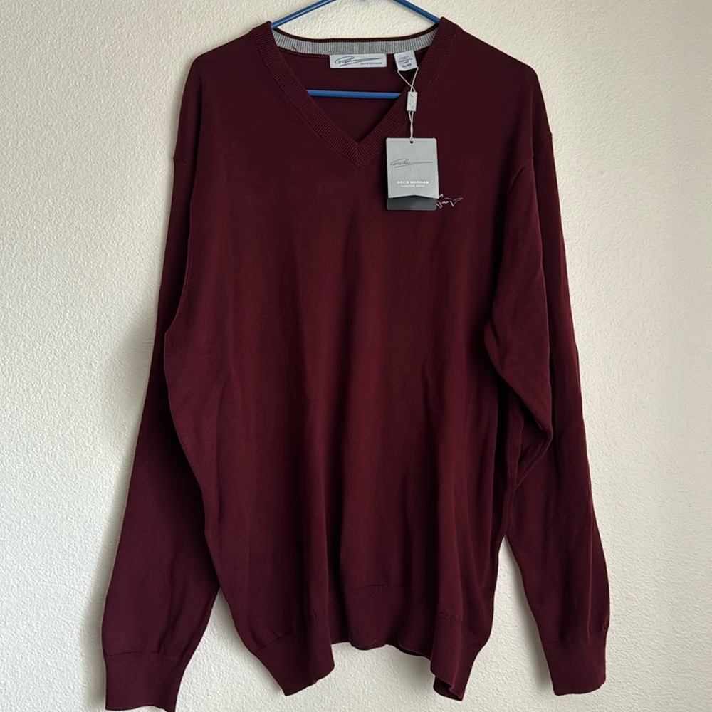 Greg Normal All Season V Neck Sweater XL Bordeaux